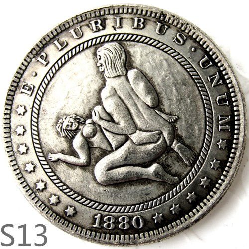 HOBO Sex Morgan Silver Plated Dollar Copy Coin TypeS13