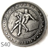 HOBO 1884cc Sex Morgan Silver Plated Dollar Copy Coin TypeS40