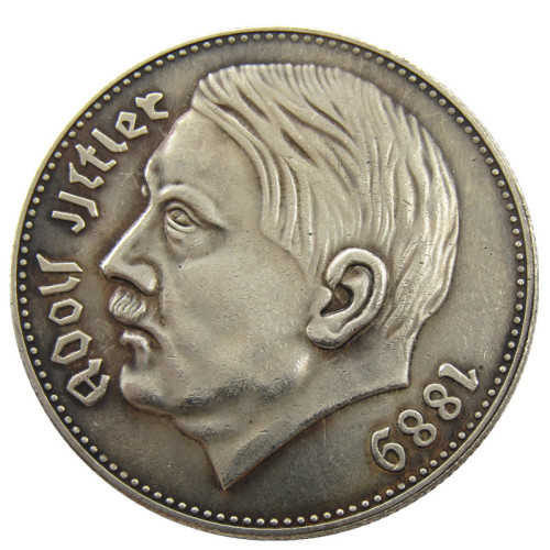 German WW2 5 Mark Commemorative Silver Plated/Gold Plated Coin Copy Type14