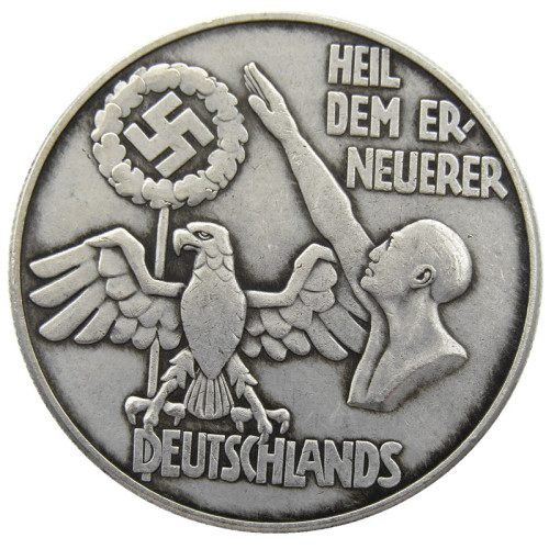 German WW2 5 Mark Commemorative Silver Plated/Gold Plated Coin Copy Type24