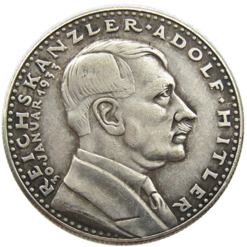 German WW2 5 Mark Commemorative Silver Plated/Gold Plated Coin Copy Type20