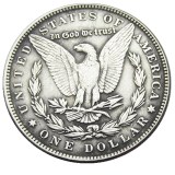HOBO US Morgan Silver Plated Dollar skull zombie skeleton Copy Coin Type32