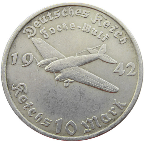 German WW2 5 Mark Commemorative Silver Plated/Gold Plated Coin Copy Type22