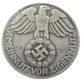 German WW2 5 Mark Commemorative Silver Plated/Gold Plated Coin Copy Type32