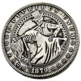 HOBO US Morgan Silver Plated Dollar skull zombie skeleton Copy Coin Type33
