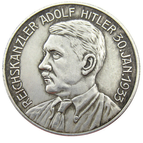 German WW2 5 Mark Commemorative Silver Plated/Gold Plated Coin Copy Type04