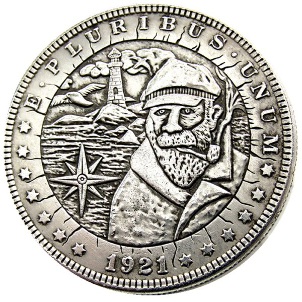 HOBO US Morgan Silver Plated Dollar skull zombie skeleton Copy Coin Type29
