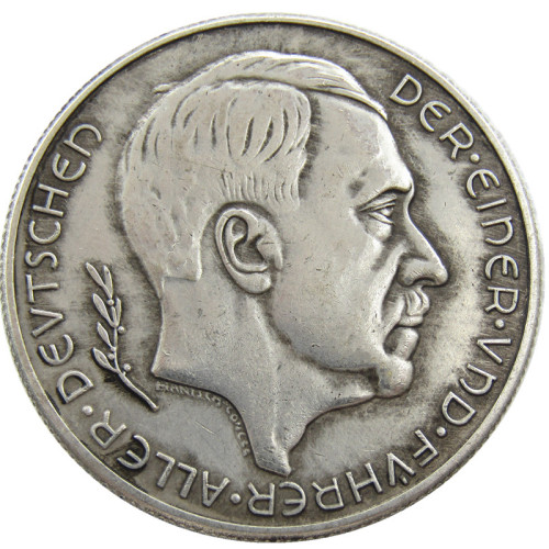 German WW2 5 Mark Commemorative Silver Plated/Gold Plated Coin Copy Type18