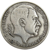 German WW2 5 Mark Commemorative Silver Plated/Gold Plated Coin Copy Type18 German WW2 5 Mark Commemorative Silver Plated/Gold Plated Coin Copy Type18