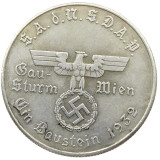 German WW2 5 Mark Commemorative Silver Plated/Gold Plated Coin Copy Type33