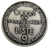 German WW2 5 Mark Commemorative Silver Plated/Gold Plated Coin Copy Type36