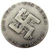 German WW2 5 Mark Commemorative Silver Plated/Gold Plated Coin Copy Type09