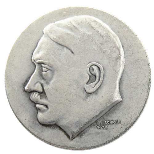 German WW2 5 Mark Commemorative Silver Plated/Gold Plated Coin Copy Type25