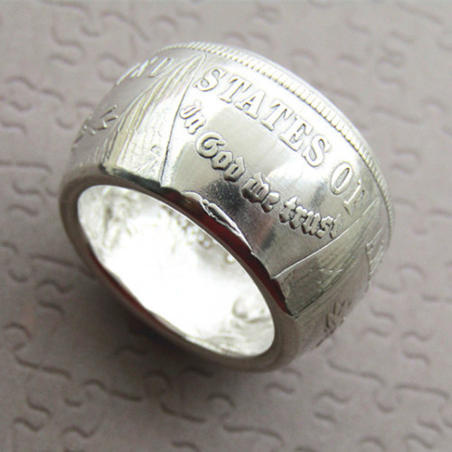 90% Silver Morgan Dollar Coin Ring 'eagle' Handmade In Sizes 6-16