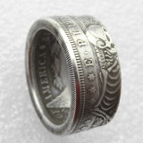 Hobo Coin US Morgan Dollar Silver Plated Coin Ring Handcrafted US Size 6-16
