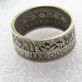 Hobo Coin US Morgan Dollar Silver Plated Coin Ring Handcrafted US Size 6-16