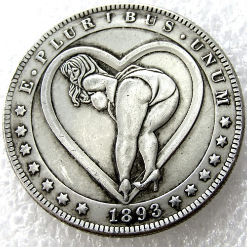 HOBO US Morgan Silver Plated Dollar skull zombie skeleton Copy Coin Type49