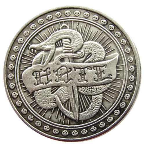 HOBO US Morgan Silver Plated Dollar skull zombie skeleton Copy Coin Type129
