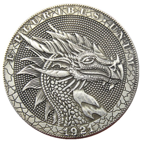 HOBO US Morgan Silver Plated Dollar skull zombie skeleton Copy Coin Type114