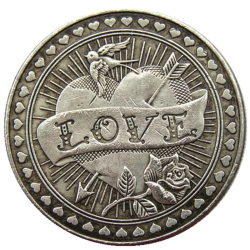 HOBO US Morgan Silver Plated Dollar skull zombie skeleton Copy Coin Type129