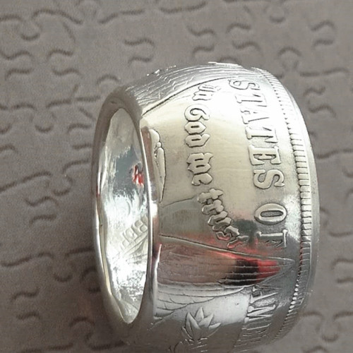 90% Silver Morgan Dollar Coin Ring 'eagle' Handmade In Sizes 6-16