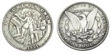 HOBO US Morgan Silver Plated Dollar skull zombie skeleton Copy Coin Type112