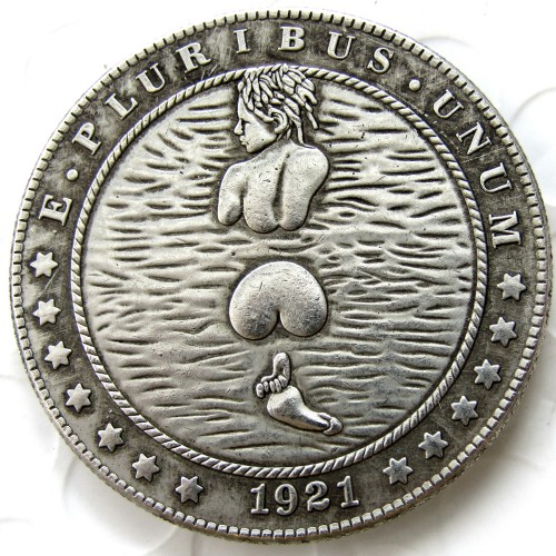HOBO US Morgan Silver Plated Dollar skull zombie skeleton Copy Coin Type51