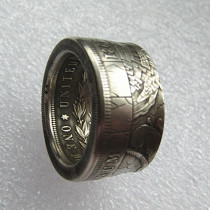 Hobo Coin US Morgan Dollar Silver Plated Ring Handcrafted US Size 6-16