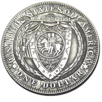 HOBO US Morgan Silver Plated Dollar skull zombie skeleton Copy Coin Type109