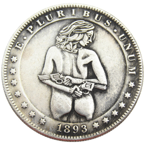 HOBO US Morgan Silver Plated Dollar skull zombie skeleton Copy Coin Type101