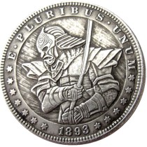 HOBO US Morgan Silver Plated Dollar skull zombie skeleton Copy Coin Type57