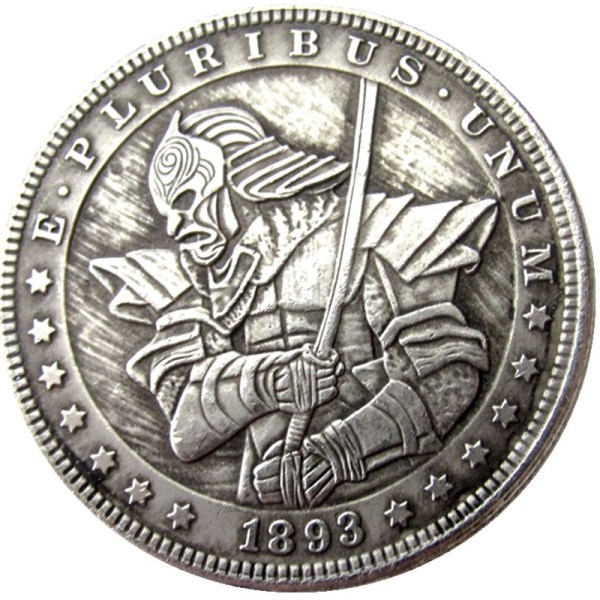 HOBO US Morgan Silver Plated Dollar skull zombie skeleton Copy Coin Type57