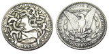 HOBO US Morgan Silver Plated Dollar skull zombie skeleton Copy Coin Type105
