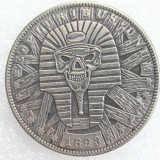 HOBO US Morgan Silver Plated Dollar skull zombie skeleton Copy Coin Type91
