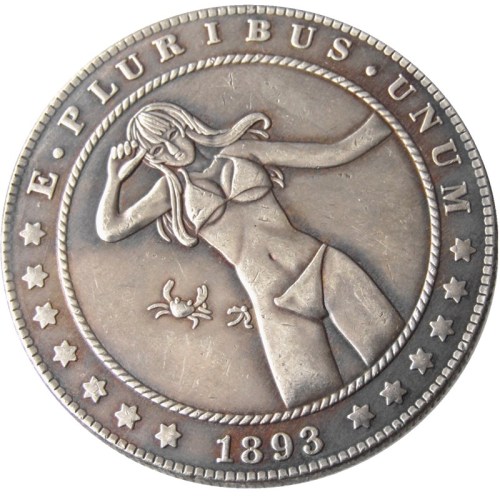 HOBO US Morgan Silver Plated Dollar skull zombie skeleton Copy Coin Type96