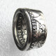 90% Silver US Morgan Dollar '1897' Date Coin Ring Handcrafted US Size 6-16