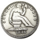 HOBO US 1846 Seated Liberty Dollar skull zombie skeleton Silver Plated Copy Coin Type38