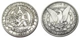 HOBO US Morgan Silver Plated Dollar skull zombie skeleton Copy Coin Type104