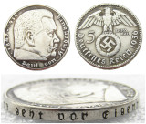 German WW2 Nazi 5 Mark 1936J Commemorative Coin Copy