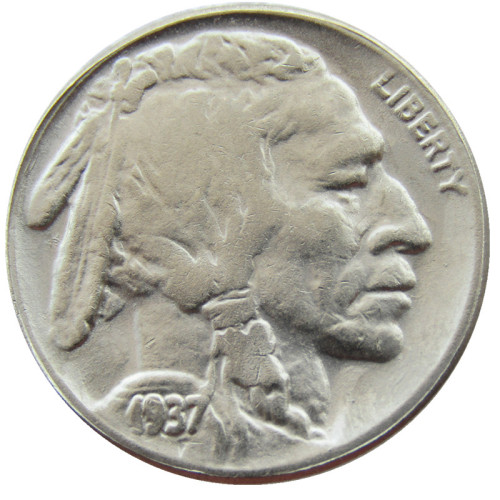 Hobo Nickel US 1937-D 3-Legged Buffalo Cent Nickel Rare Creative Funny Copy Coin Type 40