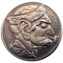 Hobo Nickel US 1937-D 3-Legged Buffalo Cent Nickel Rare Creative Funny Copy Coin Type 11