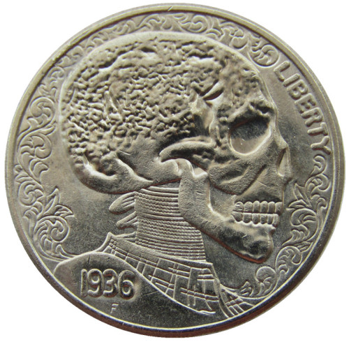 Hobo Nickel US 1937-D 3-Legged Buffalo Cent Nickel Rare Creative Funny Copy Coin Type 38