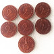German 1939ABDEFJ 2Pfennig 100% Copper Coin Copy