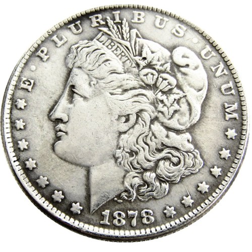 US 1878 Morgan Dollar Silver Plated Copy Coin