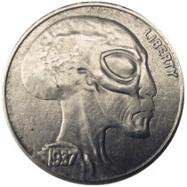 Hobo Nickel US 1937-D 3-Legged Buffalo Cent Nickel Rare Creative Funny Copy Coin Type 12