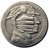 Hobo Nickel US 1937-D 3-Legged Buffalo Cent Nickel Rare Creative Funny Copy Coin Type 15