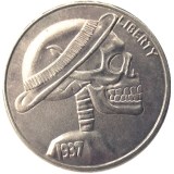 Hobo Nickel US 1937-D 3-Legged Buffalo Cent Nickel Rare Creative Funny Copy Coin Type 08