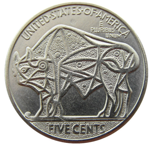 Hobo Nickel US 1937-D 3-Legged Buffalo Cent Nickel Rare Creative Funny Copy Coin Type 41