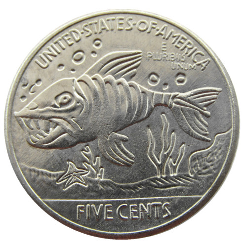 Hobo Nickel US 1937-D 3-Legged Buffalo Cent Nickel Rare Creative Funny Copy Coin Type 29