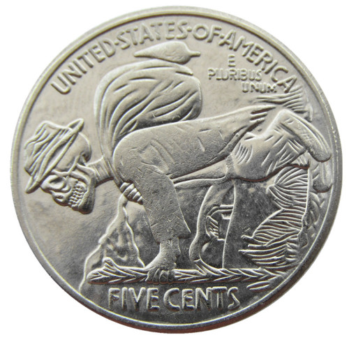 Hobo Nickel US 1937-D 3-Legged Buffalo Cent Nickel Rare Creative Funny Copy Coin Type 40